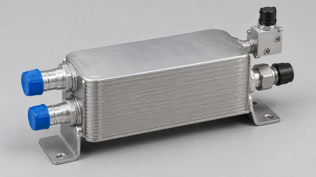 Compact battery coolant-to-refrigerant heat exchanger with separate circuit connections