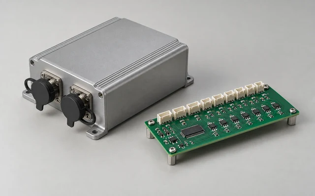 Disconnected battery-management controller and separate cell-monitor board