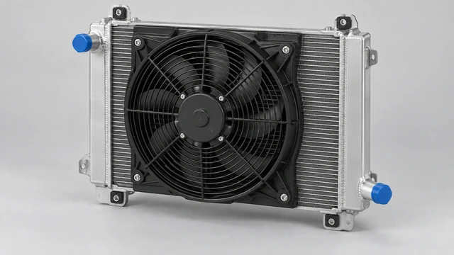 Radiator with integrated electric cooling fan